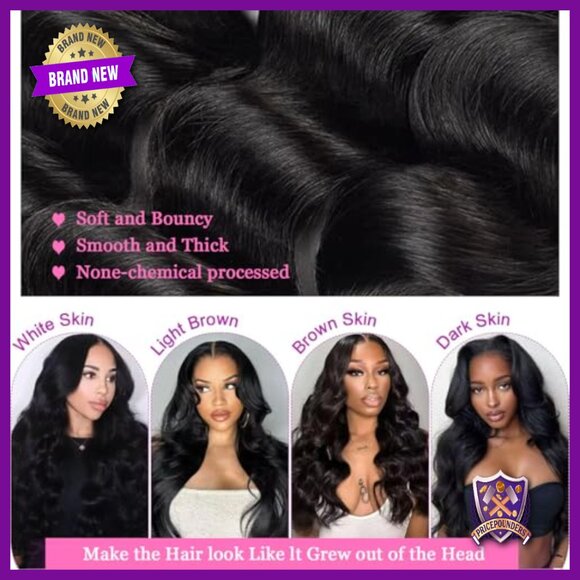 Body Wave Human Hair Extensions 16-22 Inch Brazilian Virgin Hair Bundles main image 5